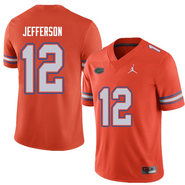 Jordan Brand Men #12 Van Jefferson Florida Gators College Football Jersey Orange